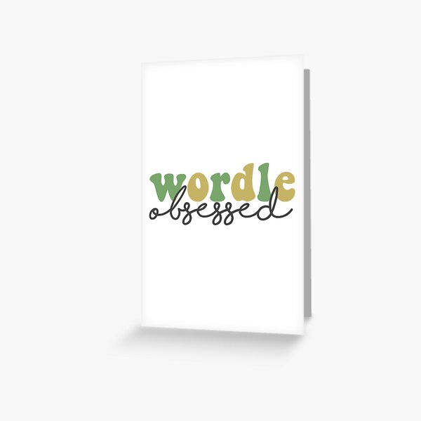 Vista previa del artículo con la obra «wordle obsesionado - wordle», diseñado y vendido por TivertonRose.