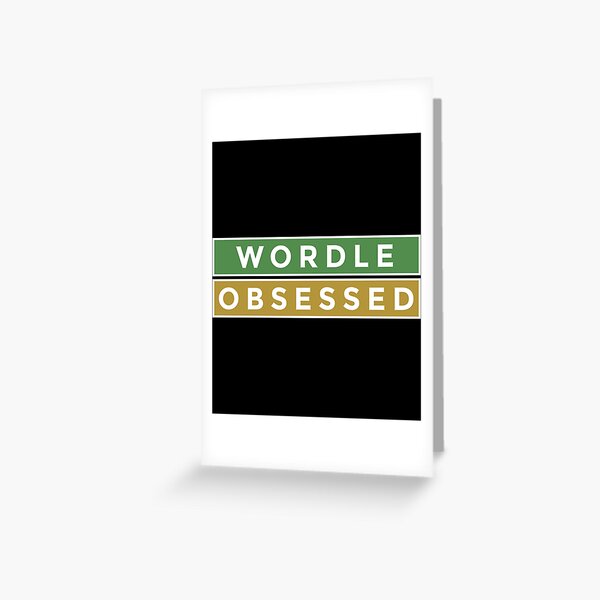 Vista previa del artículo con la obra «Rompecabezas de Wordle Obsesionado Rompecabezas de Wordle», diseñado y vendido por TivertonRose.