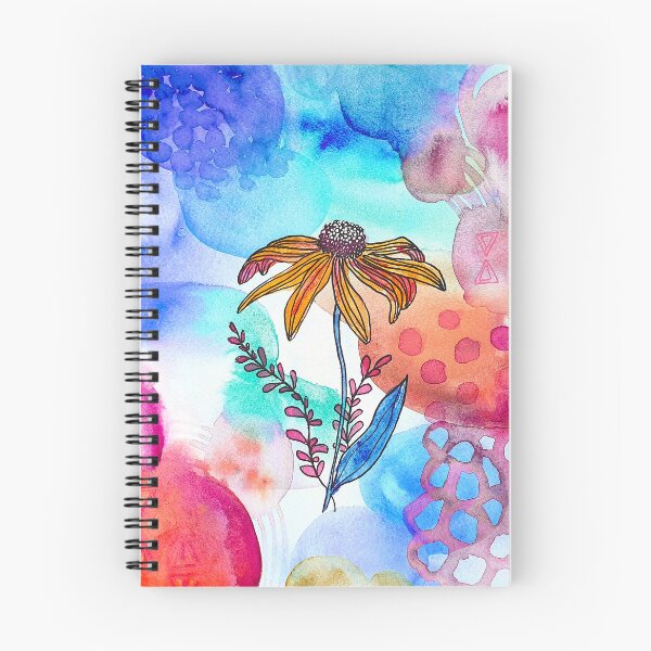 Item preview, Hot Coneflower - Abstract painting in watercolor with coneflower flower designed and sold by SusanneRoseArt.