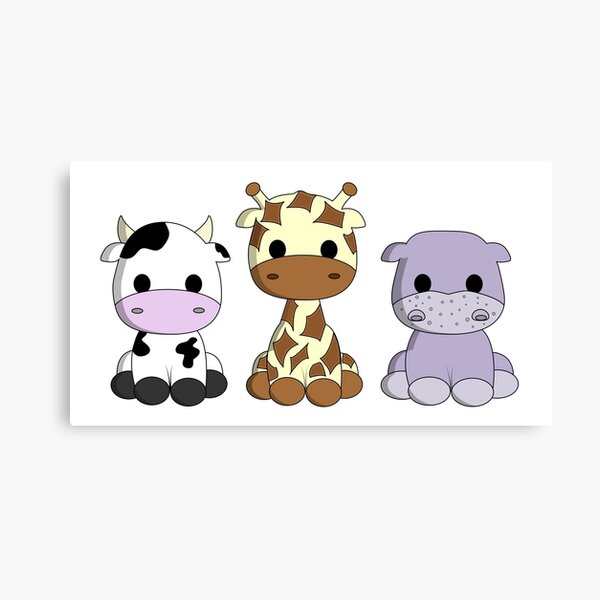 Lienzo «Lindo bebé vaca jirafa hipopótamo dibujos animados» de pixxart | Redbubble Lienzo «Lindo bebé vaca jirafa hipopótamo dibujos animados» de pixxart | Redbubble