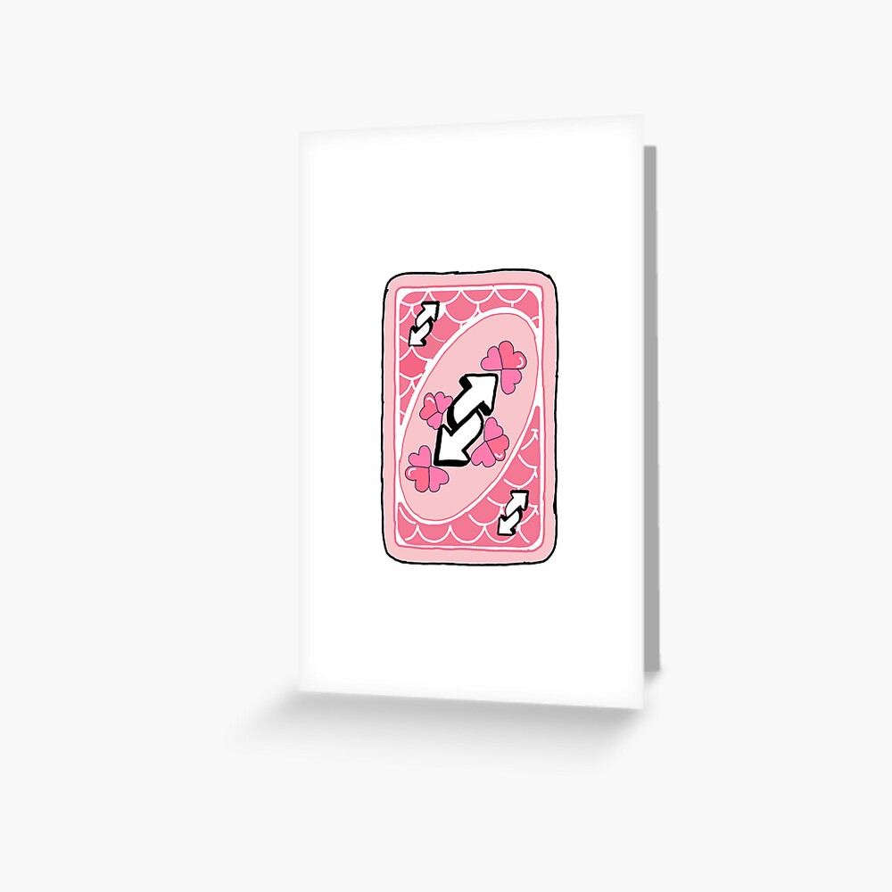 Pink Uno Reverse Card Sticker for Sale by mayafoleyy