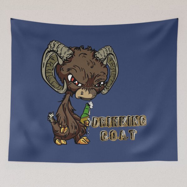 Item preview, Brown Cartoon Drink GOAT - Greatest of All Time designed and sold by iduzarts.