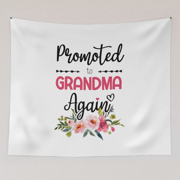 Item preview, Promoted to Grandma Again New Grandma Flowers Gift designed and sold by BestComicss.