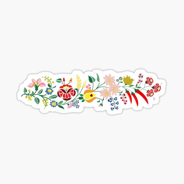 Hungarian embrodery design Sticker