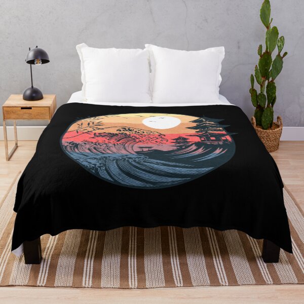 Aperçu de l'œuvre La grande vague du coucher de soleil Hokusai Kaiju créée et vendue par ViolaWolff.