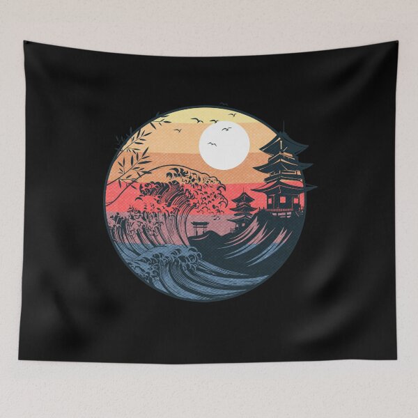 Item preview, The Great Sunset Wave Hokusai Kaiju designed and sold by ViolaWolff.