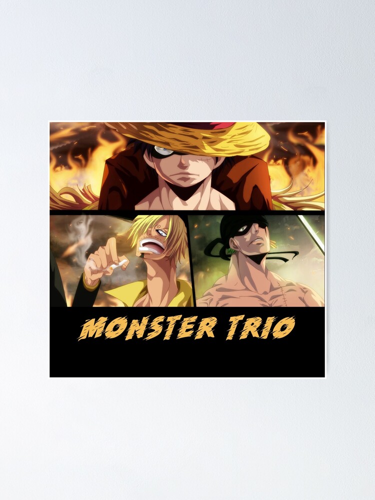 One Piece anime Wall Art Monster Trio official merch