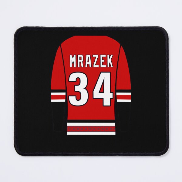 Item preview, Petr Mrazek Jersey Sticker designed and sold by baileyhodg.