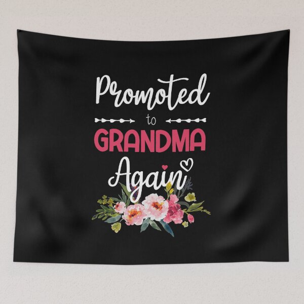 Item preview, Promoted to Grandma Again New Grandma Flowers Gift designed and sold by BestComicss.