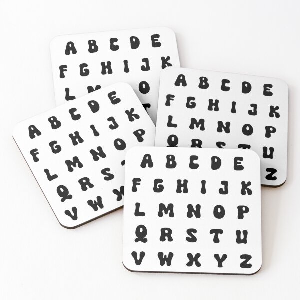 Item preview, ABC Alphabet Black designed and sold by MadeByBeata.