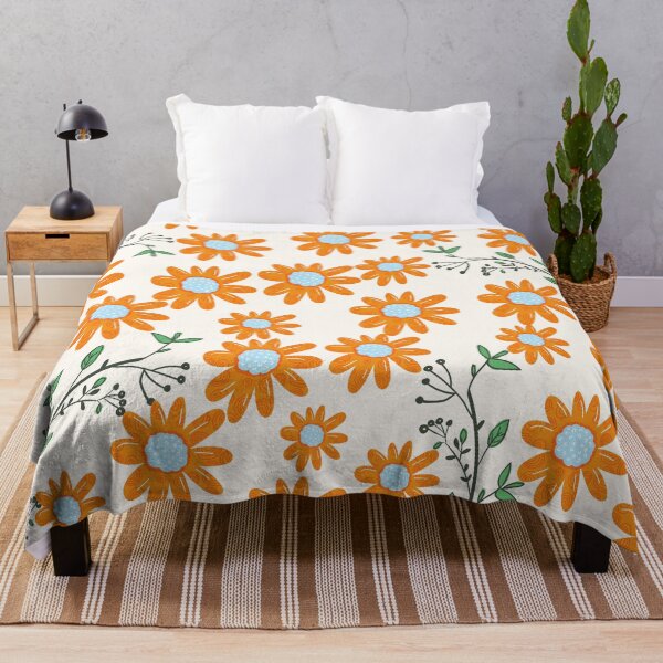 Item preview, Watercolors Orange Flowers pattern designed and sold by IZIStore.