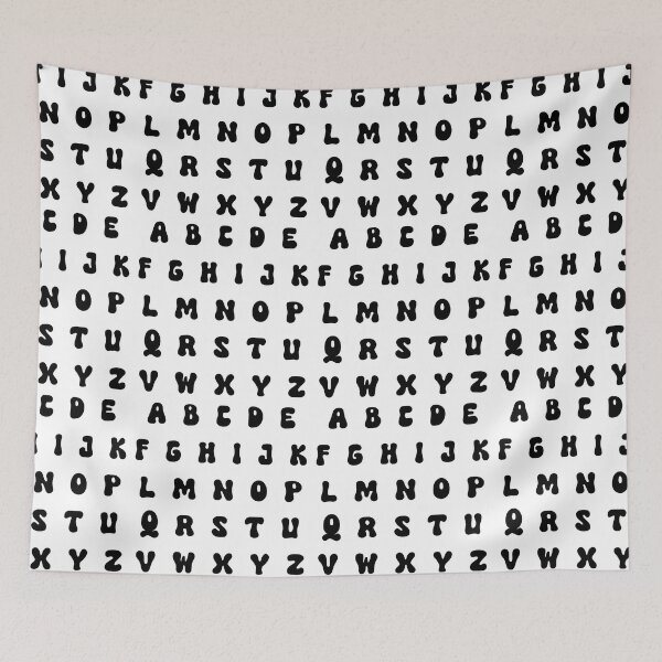 Item preview, ABC Alphabet Black designed and sold by MadeByBeata.