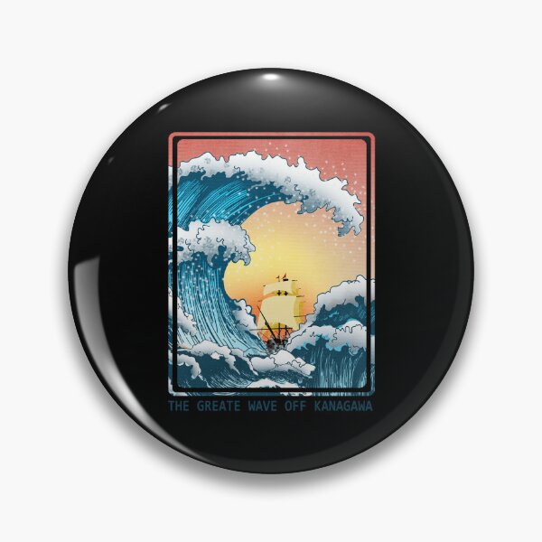 Item preview, The Great Wave off Kanagawa Sunset Poster designed and sold by ViolaWolff.