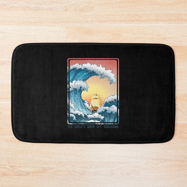 Item preview, The Great Wave off Kanagawa Sunset Poster designed and sold by ViolaWolff.