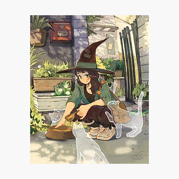 Feeding Ghost Cats Photographic Print