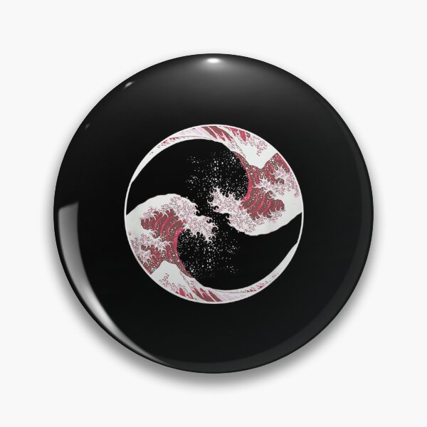 Item preview, Yin Yang Hokusai Mt Fuji Great Wave Kanagawa designed and sold by ViolaWolff.