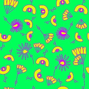 Artwork thumbnail, Retro Abstract Multi Color Pattern by Hic21