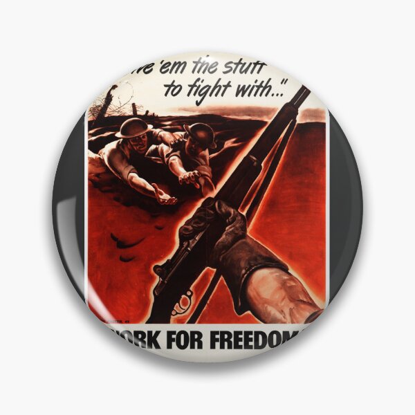 Item preview, Work for Freedom - USA War Poster designed and sold by PeacefulRiver.