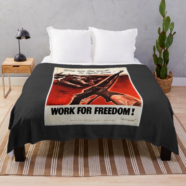 Item preview, Work for Freedom - USA War Poster designed and sold by PeacefulRiver.
