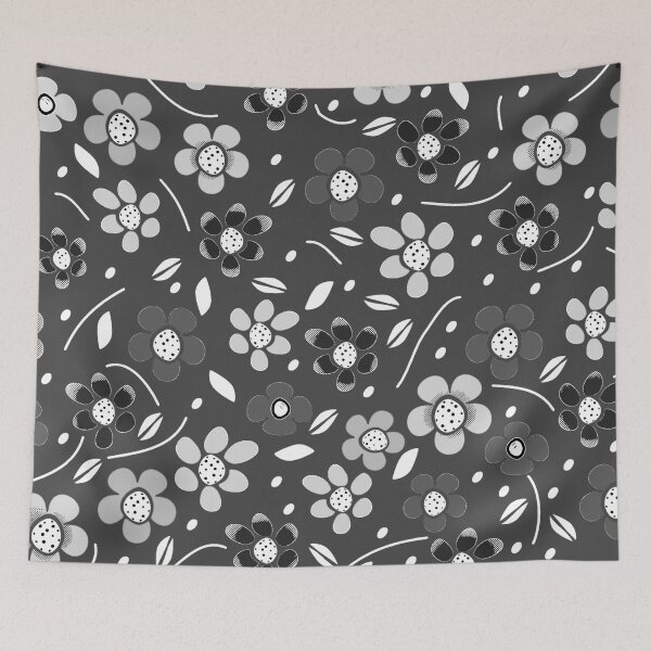 Item preview, Neutral, Dark Gray and White Toned Floral Pattern background designed and sold by RyanCaudell.