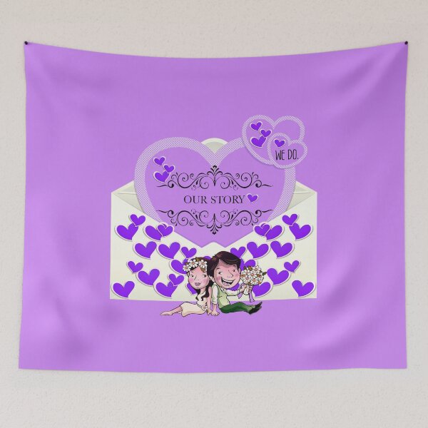 Item preview, Our Story (Purple on Purple) designed and sold by PawsitiveMum.
