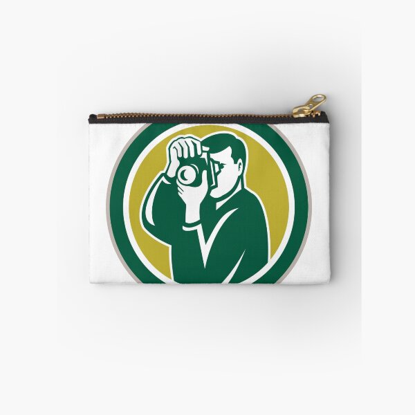 Item preview, Photographer Aiming Camera Circle Retro designed and sold by patrimonio.