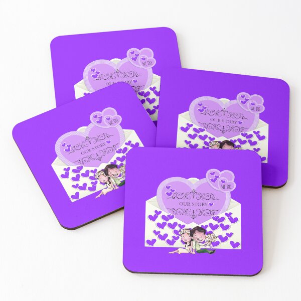 Item preview, Our Story (Purple on Bright Purple) designed and sold by PawsitiveMum.