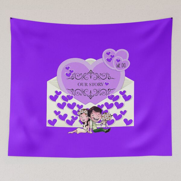 Item preview, Our Story (Purple on Bright Purple) designed and sold by PawsitiveMum.