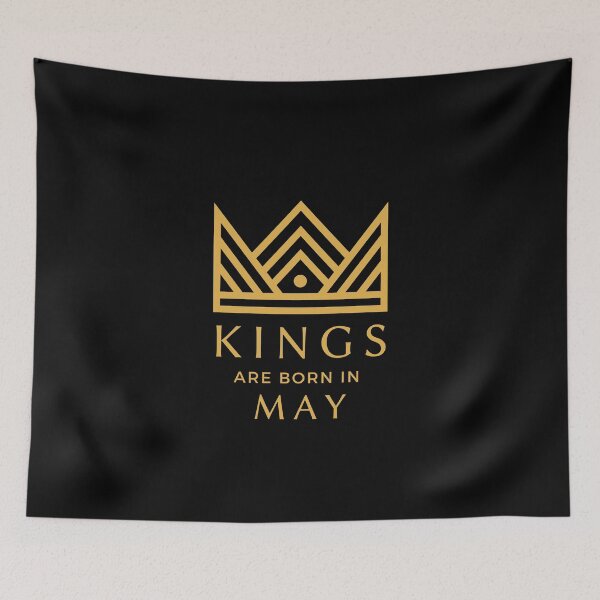 Item preview, Kings are born in May- Pretty Golden Text Birthday Design for Men designed and sold by DesignsbyMona.