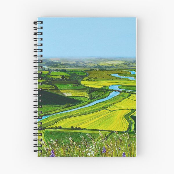 Item preview, Sussex El río Ouse serpentea por el valle en South Downs en su viaje hacia el mar en Newhaven. Mount Caburn es una reserva natural nacional que alberga orquídeas raras designed and sold by Paula Oakley.