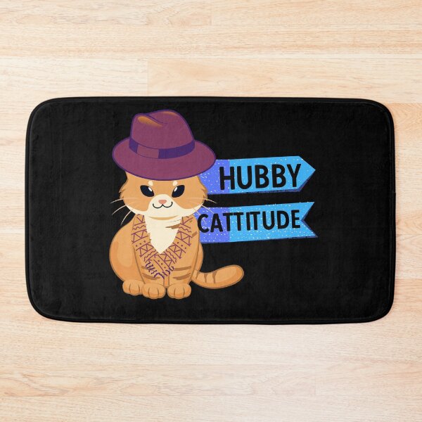 Item preview, HUBBY CATTITUDE - Funny Cat Pictures with cat sayings and captions designed and sold by FunnyCatsFam.
