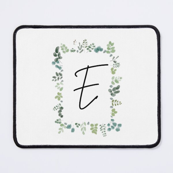 Item preview, Monogram with Green Leaves | Monogram Letter E designed and sold by JustSeasons.