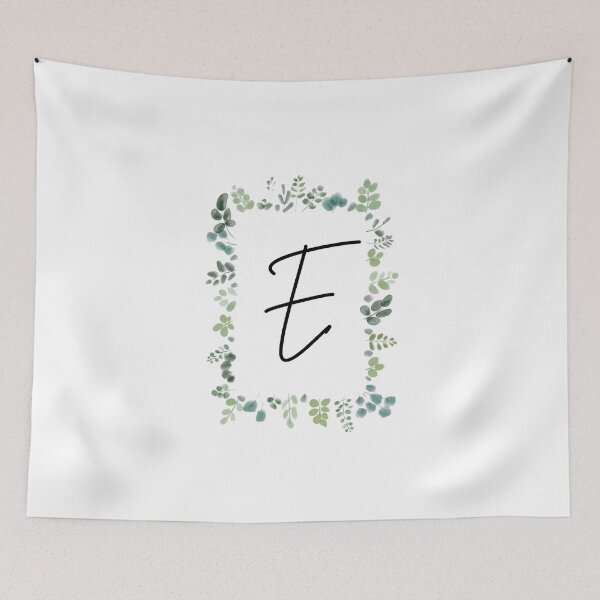 Item preview, Monogram with Green Leaves | Monogram Letter E designed and sold by JustSeasons.