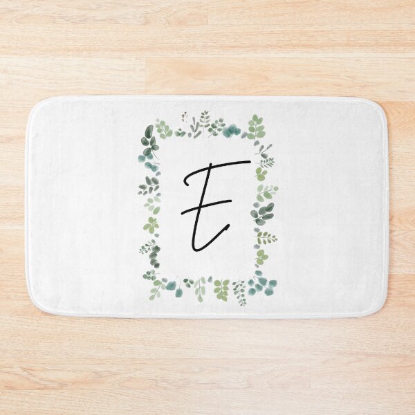 Item preview, Monogram with Green Leaves | Monogram Letter E designed and sold by JustSeasons.