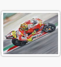 Pegatina Pintura al óleo de Valentino Rossi Ducati