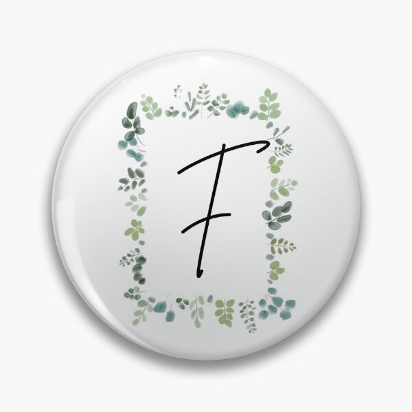Item preview, Monogram with Green Leaves | Monogram Letter F designed and sold by JustSeasons.