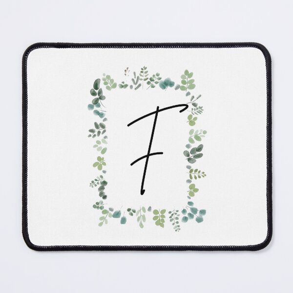 Item preview, Monogram with Green Leaves | Monogram Letter F designed and sold by JustSeasons.