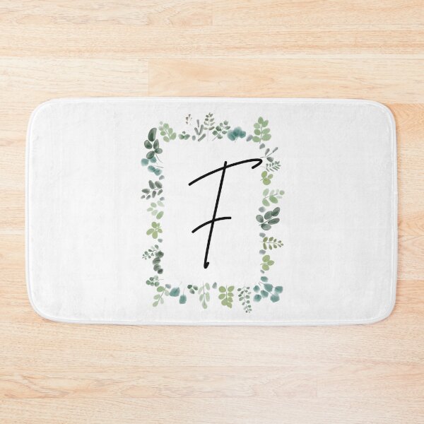 Item preview, Monogram with Green Leaves | Monogram Letter F designed and sold by JustSeasons.