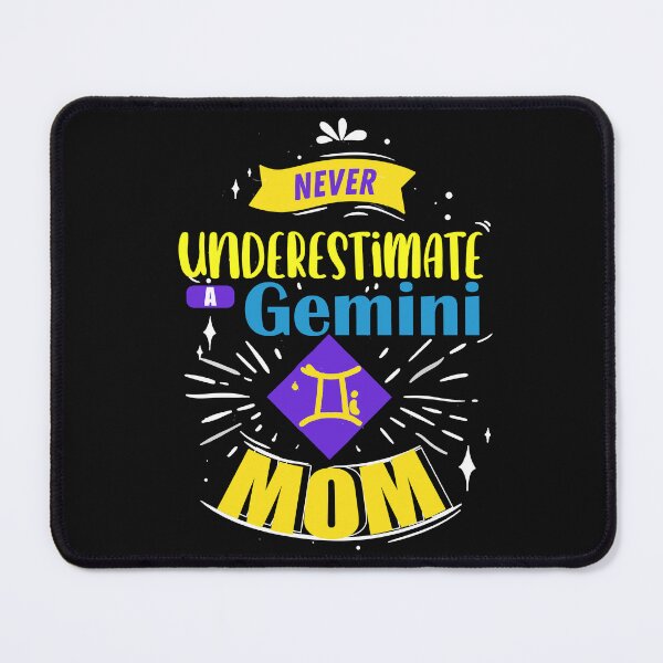 Item preview,  Never Underestimate A Gemini Mom Zodiac Sign Women Support Quote Design Yellow Blue Purple Stars Strong Mom Gemini Symbol   designed and sold by Violetsun11.