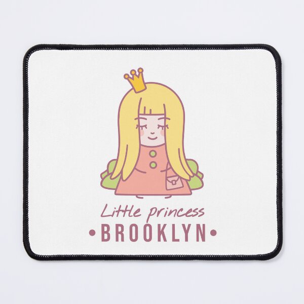 Item preview, Little princess Brooklyn | Blonde girl with a crown on her head and a bag sits on the couch designed and sold by AnnaRuz.