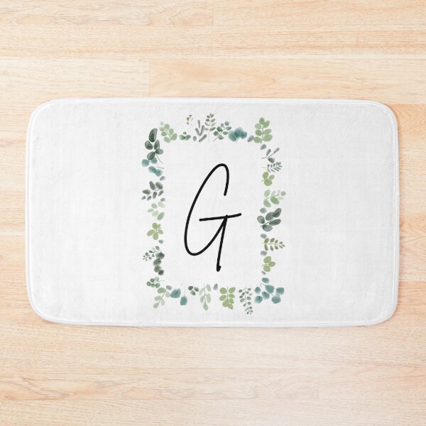 Item preview, Monogram with Green Leaves | Monogram Letter G designed and sold by JustSeasons.