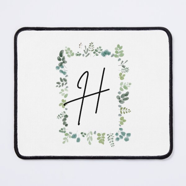 Item preview, Monogram with Green Leaves | Monogram Letter H designed and sold by JustSeasons.