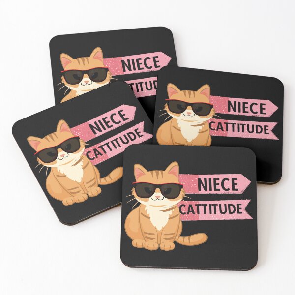 Item preview, NIECE CATTITUDE - Funny Cat Pictures with cat sayings and captions designed and sold by FunnyCatsFam.