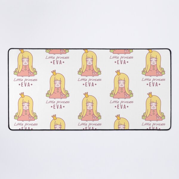 Item preview, Little princess Eva | Blonde girl with a crown on her head and a bag sits on the couch designed and sold by AnnaRuz.