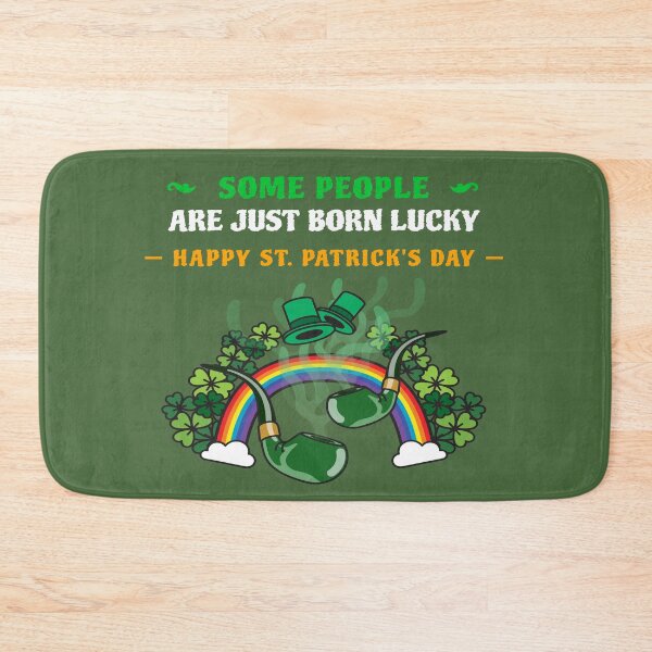 Item preview, ST. Patrick's Day - Some People Are Just Born Lucky With Rainbow and Shamrocks designed and sold by LMcDs.