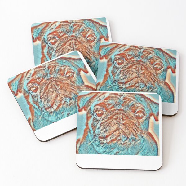 Item preview, A classic colourful pug art design - A great gift for puglovers who love pug art.  Pugmadness. designed and sold by Doggymadness.