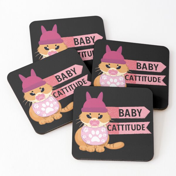 Item preview, BABY CATTITUDE - Funny Cat Pictures with cat sayings and captions designed and sold by FunnyCatsFam.