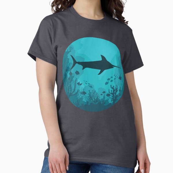 Swordfish deep under the sea Classic T-Shirt