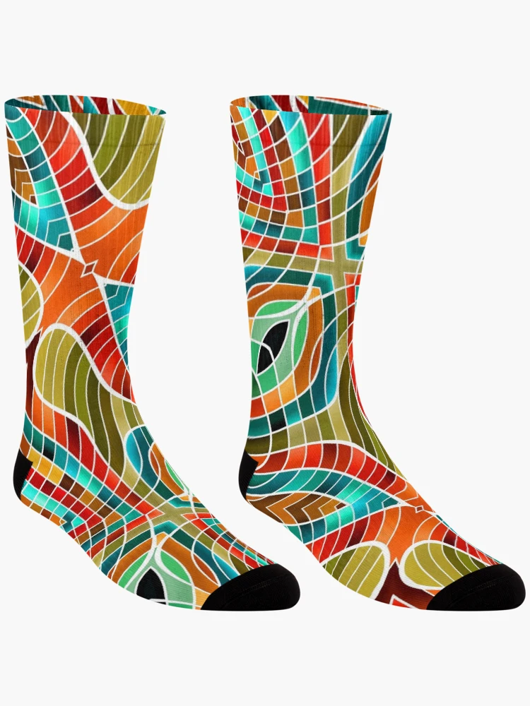 Thumbnail 3 of 5, Socks, Wild Abstraction 7 designed and sold by Mandala Of Life.