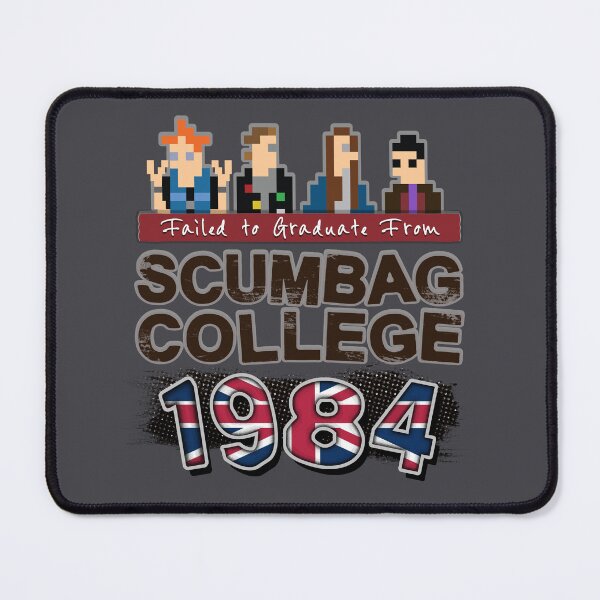 Item preview, Failed to Graduate from SCUMBAG COLLEGE - 1984 - Vyvyan, Rick, Neil, Mike  - Pixel Art - The Young Ones Inspired designed and sold by RetroTeeStudio.